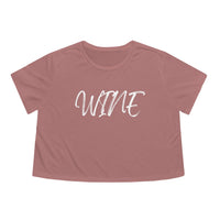 Wine - Women's Flowy Cropped Tee