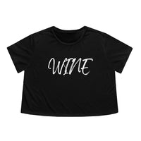 Wine - Women's Flowy Cropped Tee