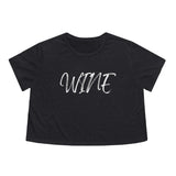 Wine - Women's Flowy Cropped Tee