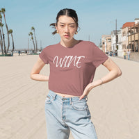 Wine - Women's Flowy Cropped Tee